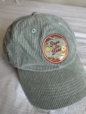 Disney Parks Winnie the Pooh 'Save the Bees' Corduroy Baseball Cap - Sage Green